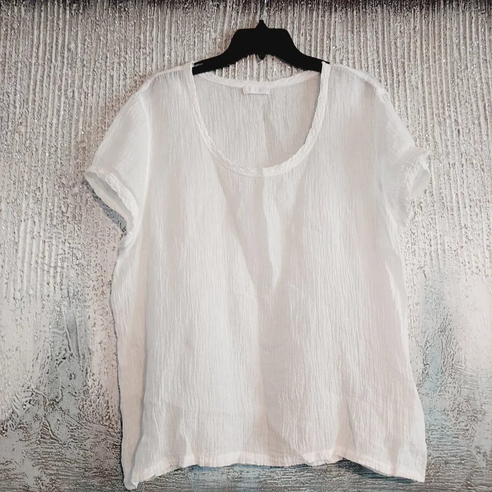 CP SHADES Two Oversized Boho linen Shirt  Sz-M_4